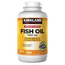 Aceite de Pescado (Fuente Sostenible) -Kirkland - 1000 mg, 400 cápsulas blandas