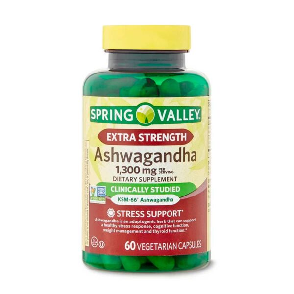 Ashwagandha  1300 mg - Spring Valley - 60 cápsulas