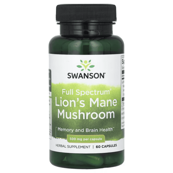 LION'S MANE 500 MG - SWANSON - 60 cápsulas