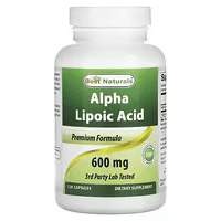 LIPOIC ACID DIETARY SUPPLEMENT - BESTNATURAL - 600 MG | 120 CÁPSULAS