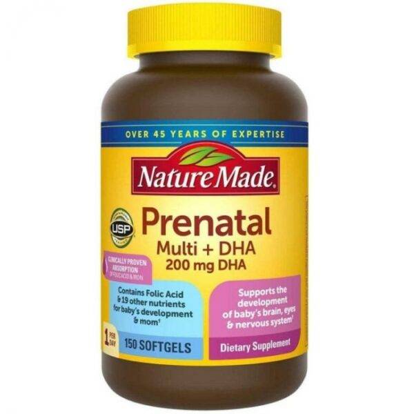 PRENATAL MULTI + DHA - 200 MG | 150 CÁPSULAS - NATURE MADE
