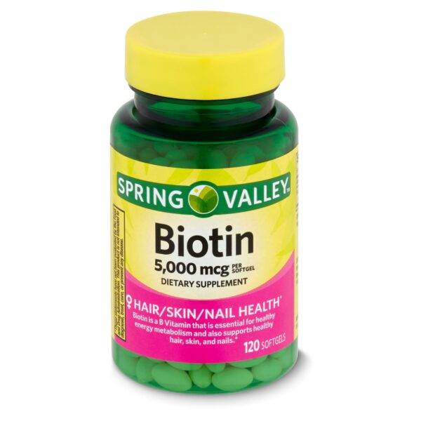 BIOTIN 5000 MCG - SPRING VALLEY - 120 softgels