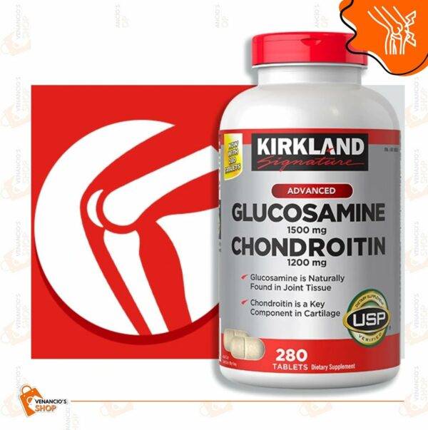 GLUCOSAMINE + CHONDROITIN - KIRKLAND - 1500MG+1200MG | 280 TABLETAS