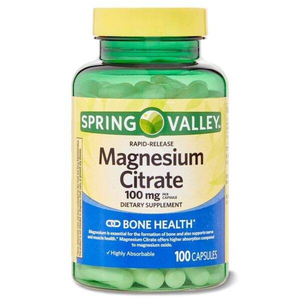 MAGNESIUM CITRATE - SPRING VALLEY - 100 MG | 100 CÁPSULAS