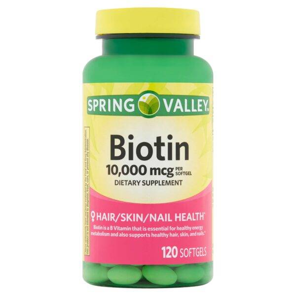 BIOTIN 10,000 MCG - SPRING VALLEY - 120 softgels