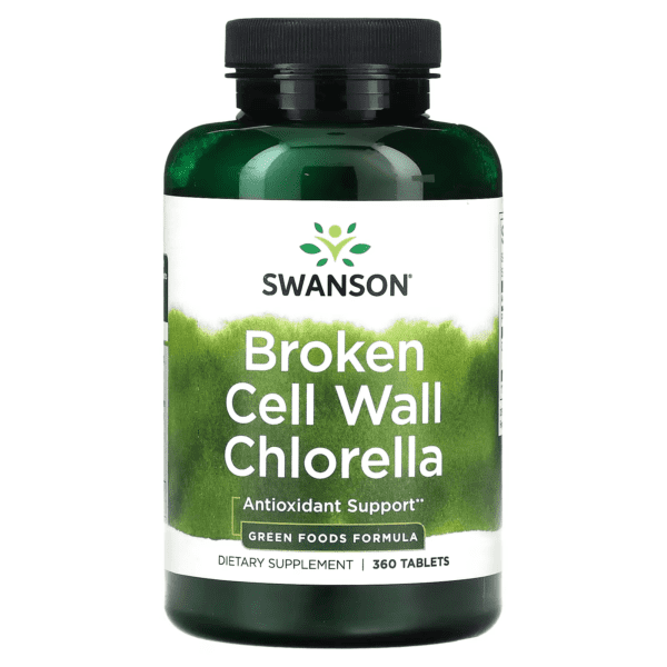 BROKEN CELL WALL CHLORELLA (ANTIOXIDANT SUPPORT) - SWANSON - 1000 MG | 360 TABLETAS