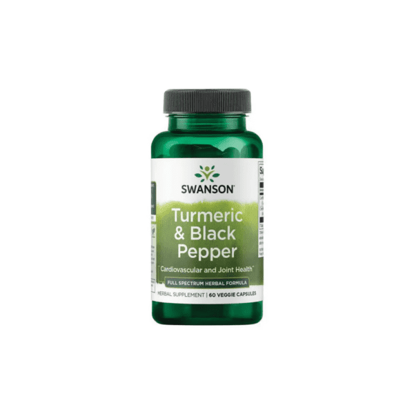 TURMERIC & BLACK PEPPER (CARDIOVASCULAR AND JOINT HEALTH) - SWANSON -  | 60 VEGGIE CÁPSULAS