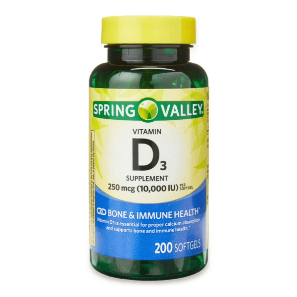 VITAMIN D3 - SPRING VALLEY - 250 MCG (10,000 IU) | 200 SOFTGELS