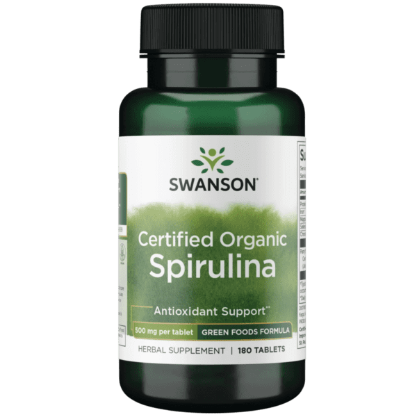 SPIRULINA - SWANSON - 500 MG | 180 VEGGIE CÁPSULAS