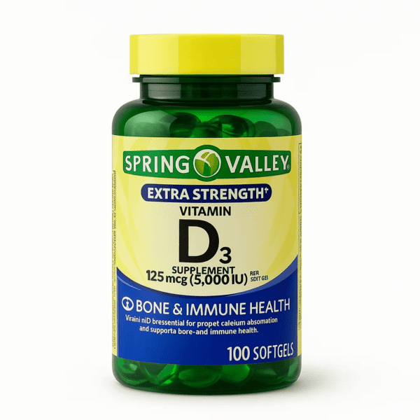 VITAMIN D3 - SPRING VALLEY - 125 MCG (5,000 IU) | 100 SOFTGELS