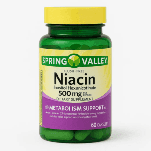 NIACIN (INOSITOL HEXANICOTINATE) - SPRING VALLEY - 500 MG | 60 CÁPSULAS