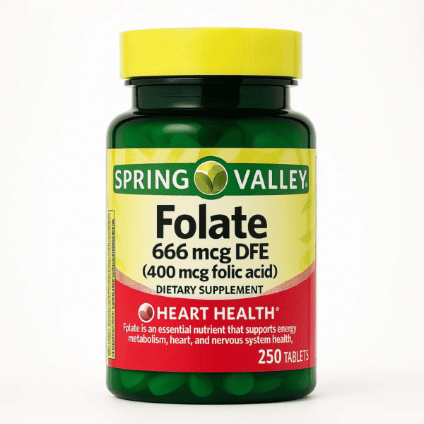 FOLATE - SPRING VALLEY - 666 MCG | 250 TABLETAS