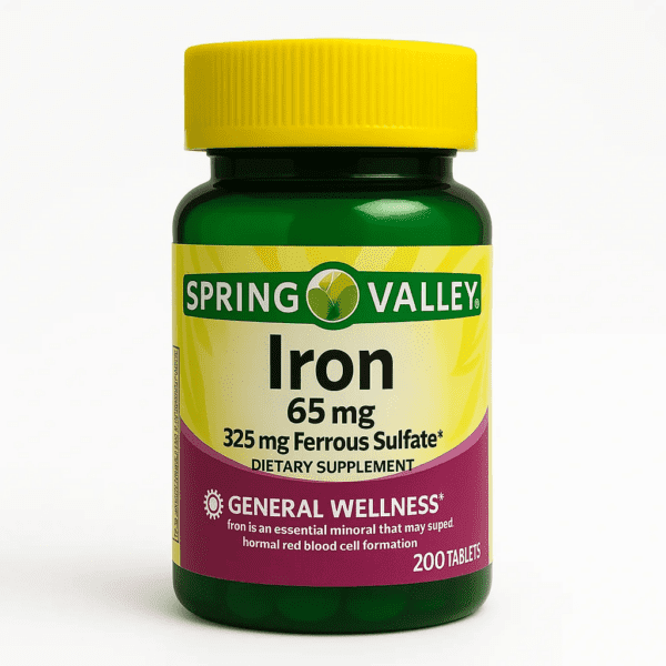 IRON - SPRING VALLEY - 65 MG | 200 TABLETAS / PRECIO