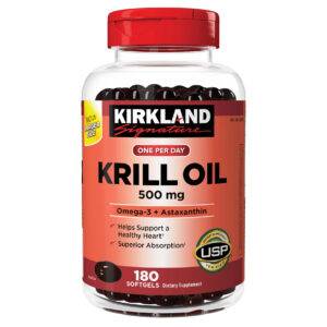 KRILL OIL 500 MG – 180 SOFTGELS – KIRKLAND
