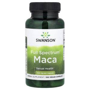 MACA (FULL SPECTRUM) SEXUAL HEALTH 500 MG – 100 CÁPSULAS – SWANSON