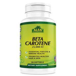 BETACAROTENO 25,000 IU – 100 SOFTGELS – ALFA