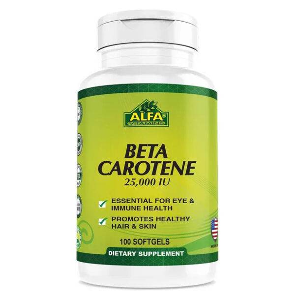 BETACAROTENO 25,000 IU – 100 SOFTGELS – ALFA