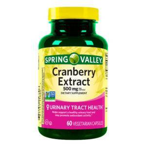 CRANBERRY EXTRACT 500 MG – 60 CÁPSULAS – SPRING VALLEY