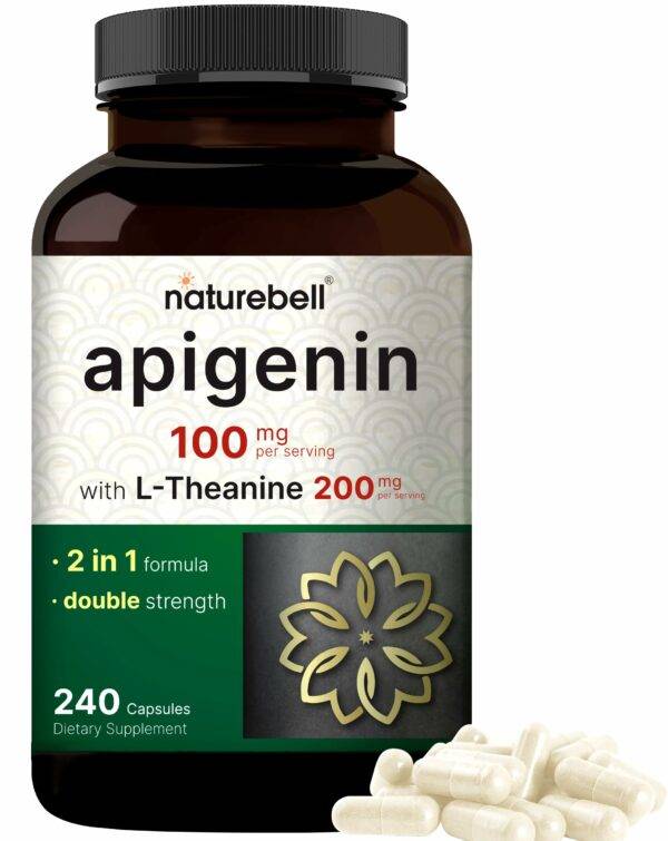 APIGENIN WITH L-THEANINE - 100 MG + 200 MG | 240 CÁPSULAS - NATUREBELL
