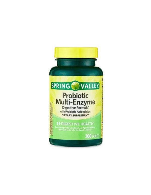 PROBIOTIC MULTI-ENZYME (DIGESTIVE FORMULA) – 200 TABLETAS – SPRING VALLEY