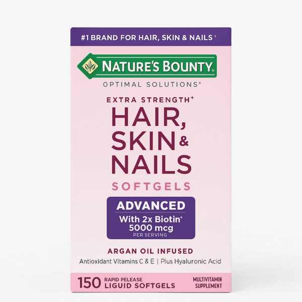 HAIR, SKIN & NAILS 5000 MCG - NATURE'S BOUNTY - 120 softgels
