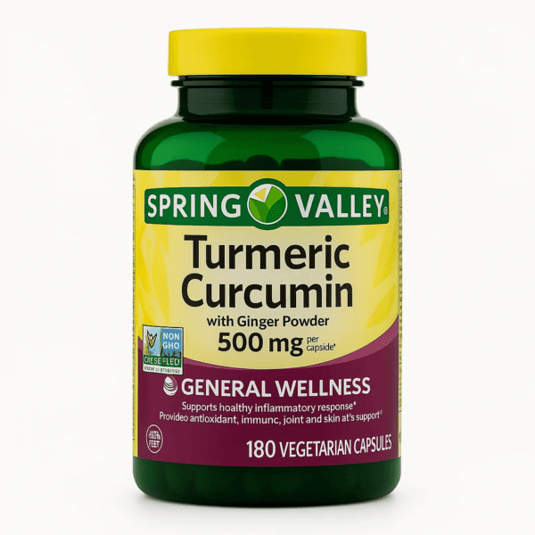 TURMERIC + GINGER 500 MG - SPRING VALLEY - 180 cápsulas