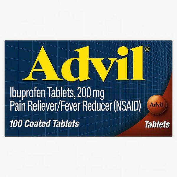 ADVIL (IBUPROFEN PAIN RELIEVER) - 200 MG | 100 TABLETAS - ADVIL