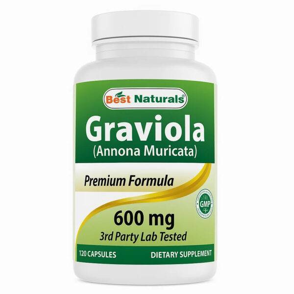 GRAVIOLA 600 MG - BEST NATURAL - 120 cápsulas