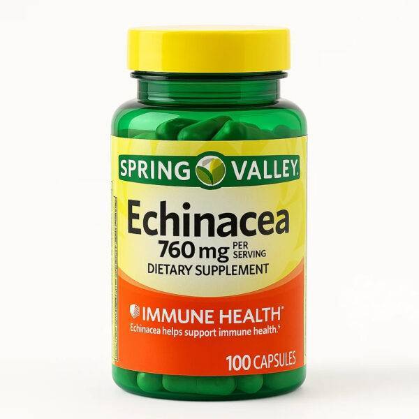 ECHINACEA DIETARY SUPPLEMENT - SPRING VALLEY - 760 MG | 100 CÁPSULAS