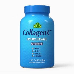 COLLAGEN C, HYDROLYSATE WITH BIOTIN 1000 MG – 180 CÁPSULAS – ALFA