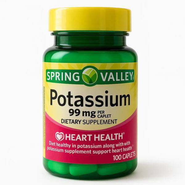 POTASSIUM DIETARY SUPPLEMENT 99 MG – 100 CÁPSULAS – SPRING VALLEY