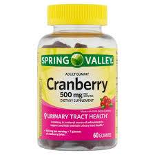 CRANBERRY 500 MG – 60 GUMMIES – SPRING VALLEY