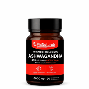 Ashwagandha 6000 mg – Phinatural – Adaptógeno Orgánico Ayurvédico