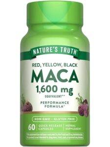 MACA (RED, YELLOW, BLACK) - 1600 MG | 60 CÁPSULAS - NATURES TRUTH